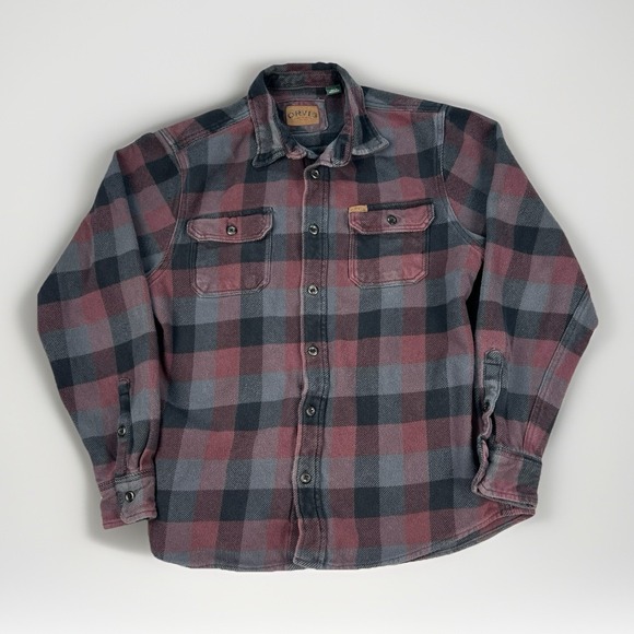 Orvis Other - Orvis Big Bear Heavyweight Flannel Long Sleeve Shirt Plaid Mens Size Medium